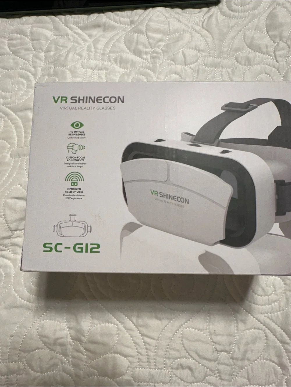 SC-G12 White VR Headset - Virtual Reality Glasses